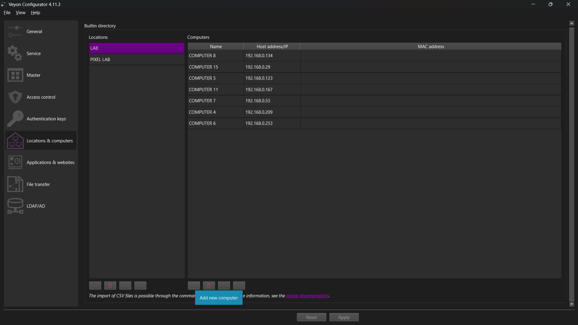 Langkah 22: Add Student Computer Entry under Location